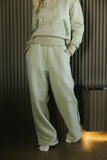 Mattie Faux Shearling Pants in Sage FINAL SALE