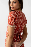 Camden Floral Maxi Dress in Rust