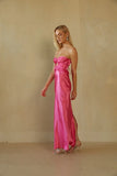 Alana Strapless Double Twist Tie Back Maxi Dress