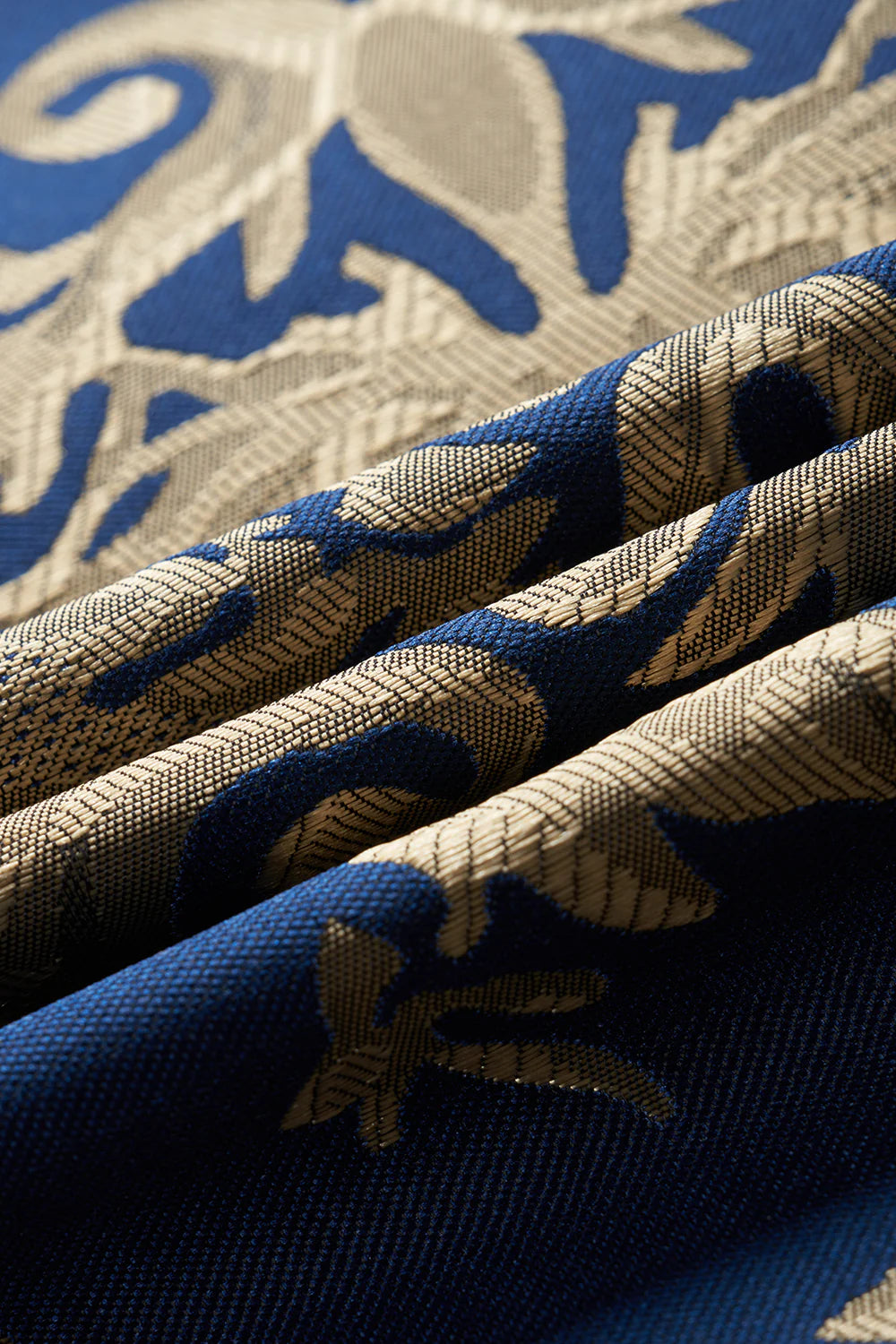 Mens Royal Blue Shawl Lapel One Button Jacquard Prom Blazer