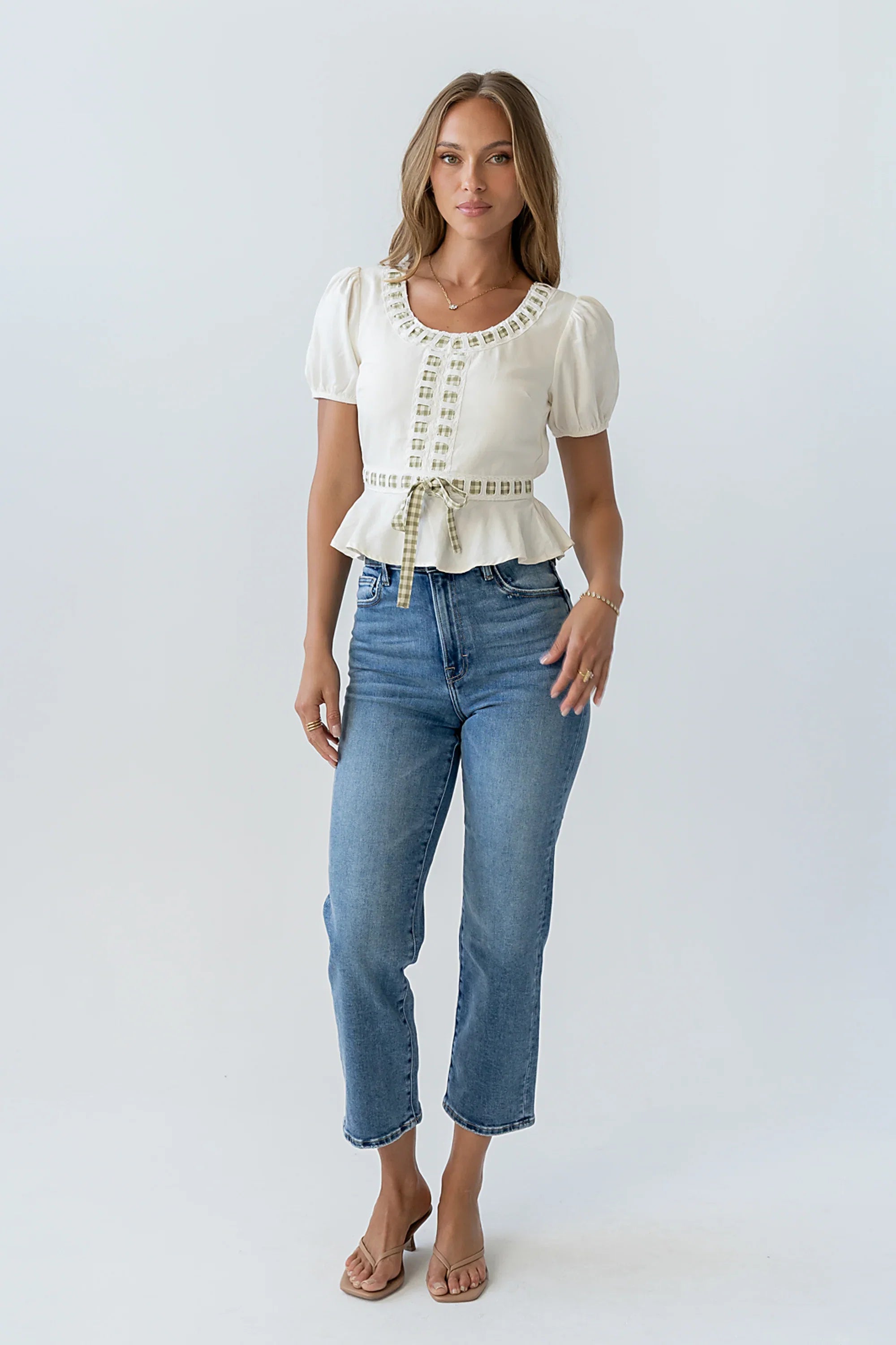 Wesley Baby Doll Top in Ivory