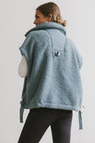 Johanna Sherpa Vest in Blue FINAL SALE