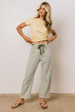 Jocelyn Barrel Jeans in Green Stripe FINAL SALE