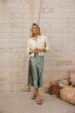 Zada Midi Skirt in Sage FINAL SALE
