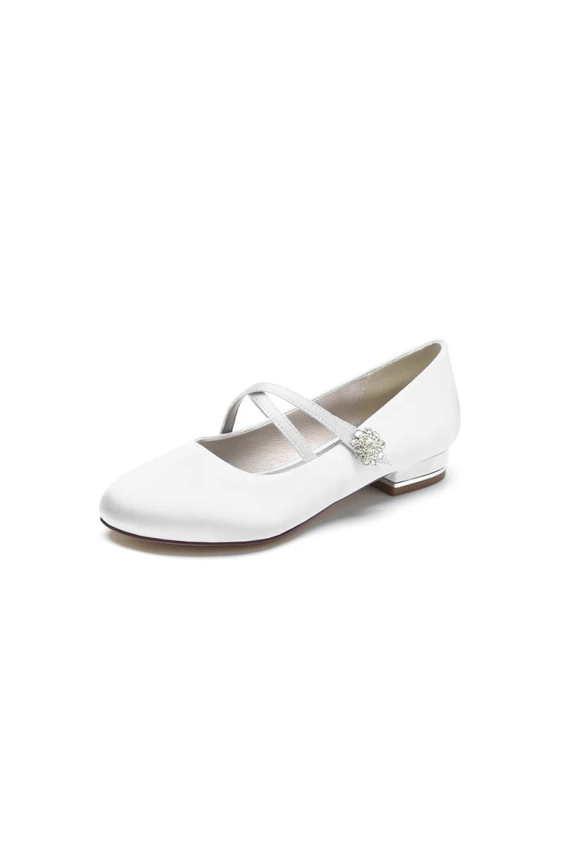 Flats with Rhinestone Buckle Party