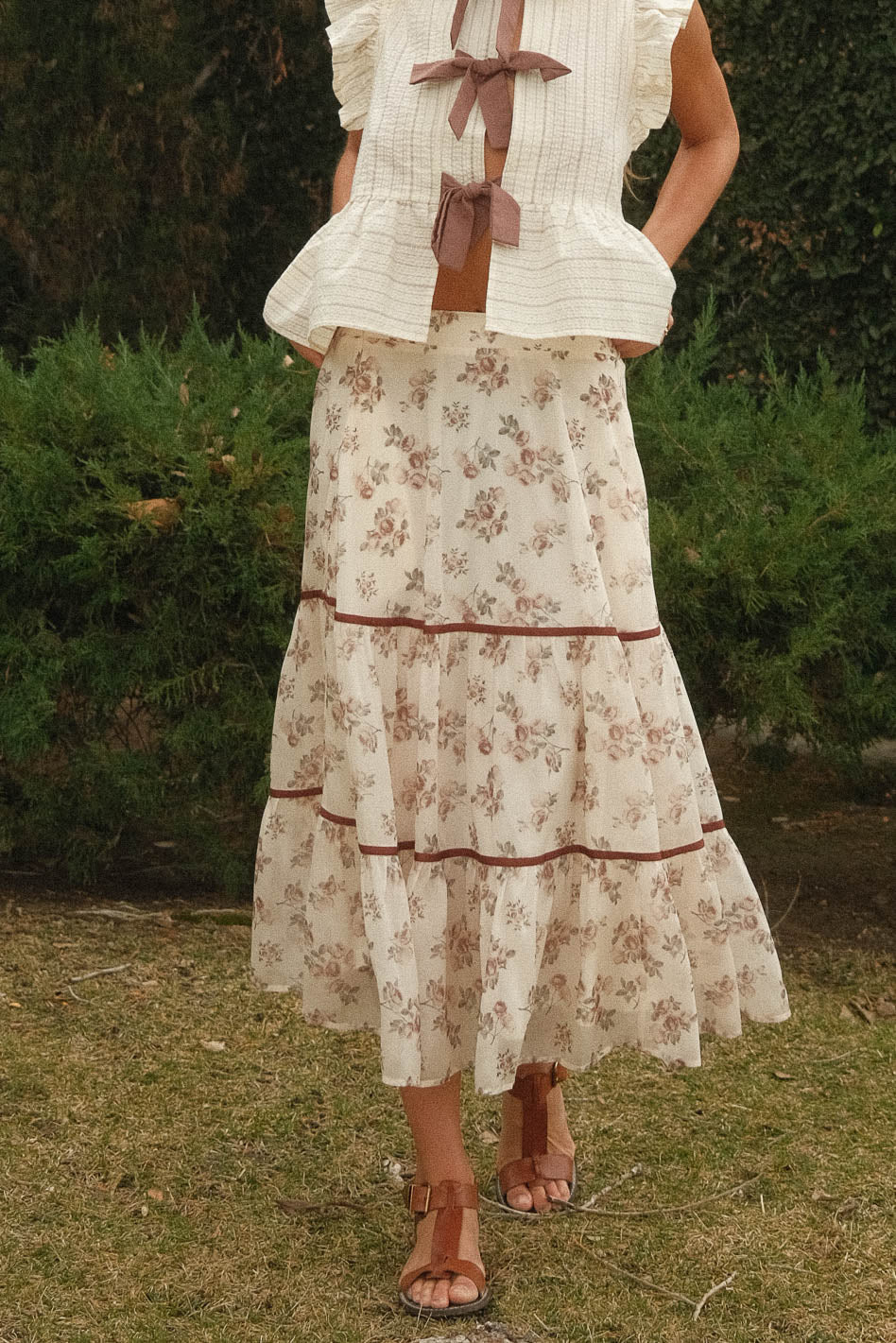 Inara Floral Midi Skirt FINAL SALE