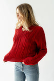 Maxine Speckled Sweater in Red