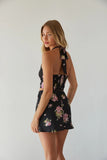 Glora Satin Floral Mini Skirt