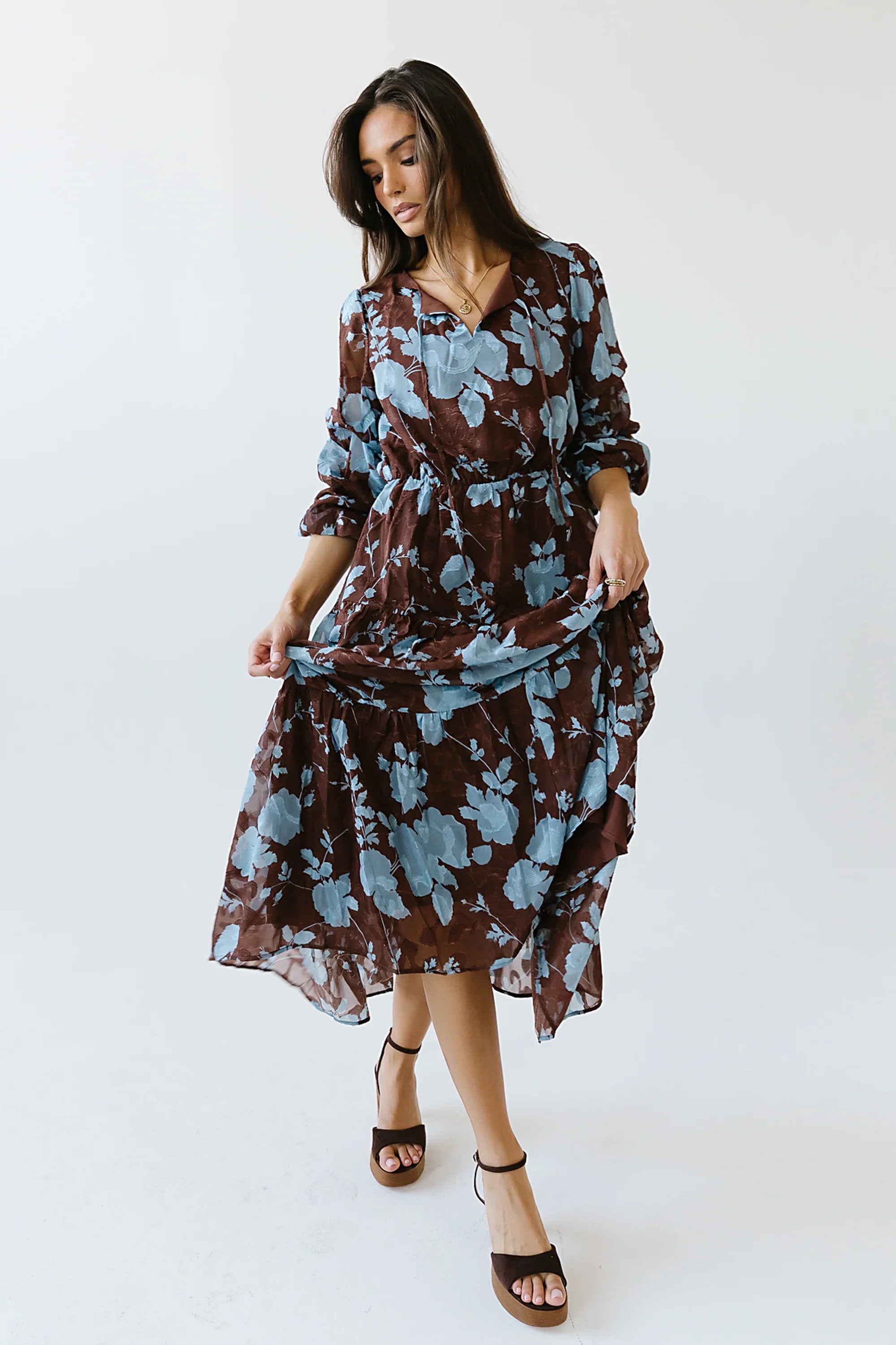 Cache Floral Midi Dress FINAL SALE