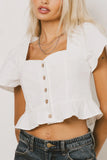 Kaia Button Front Blouse FINAL SALE
