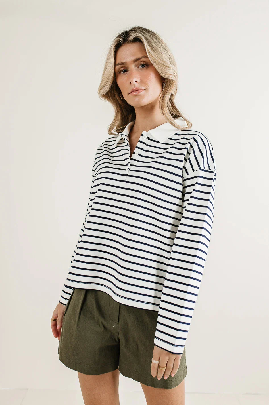 Layla Collared Striped Top FINAL SALE