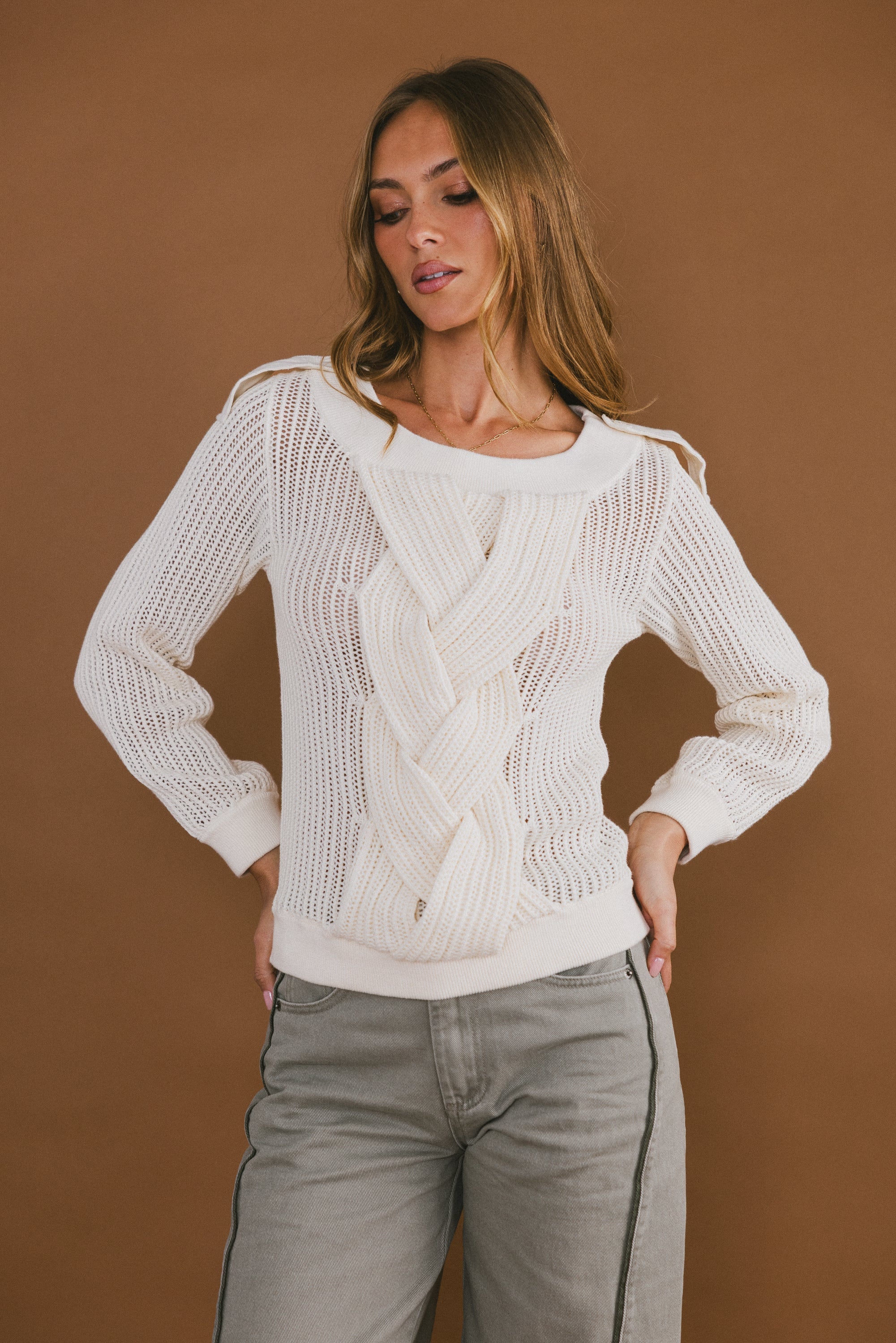 Brynn Braided Sweater FINAL SALE