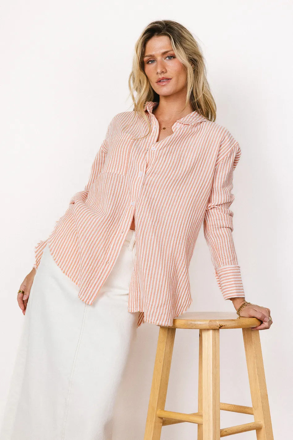 Clementine Striped Button Up FINAL SALE