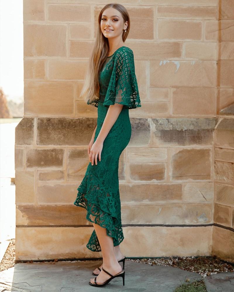 Reyna Dress Emerald