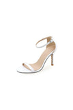 Outdoor Peep Toe Stiletto Heel Patent Leather Shoes With Hollow out