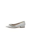 Glitter Pointed Toe Rhinestone Slip on Low Heels