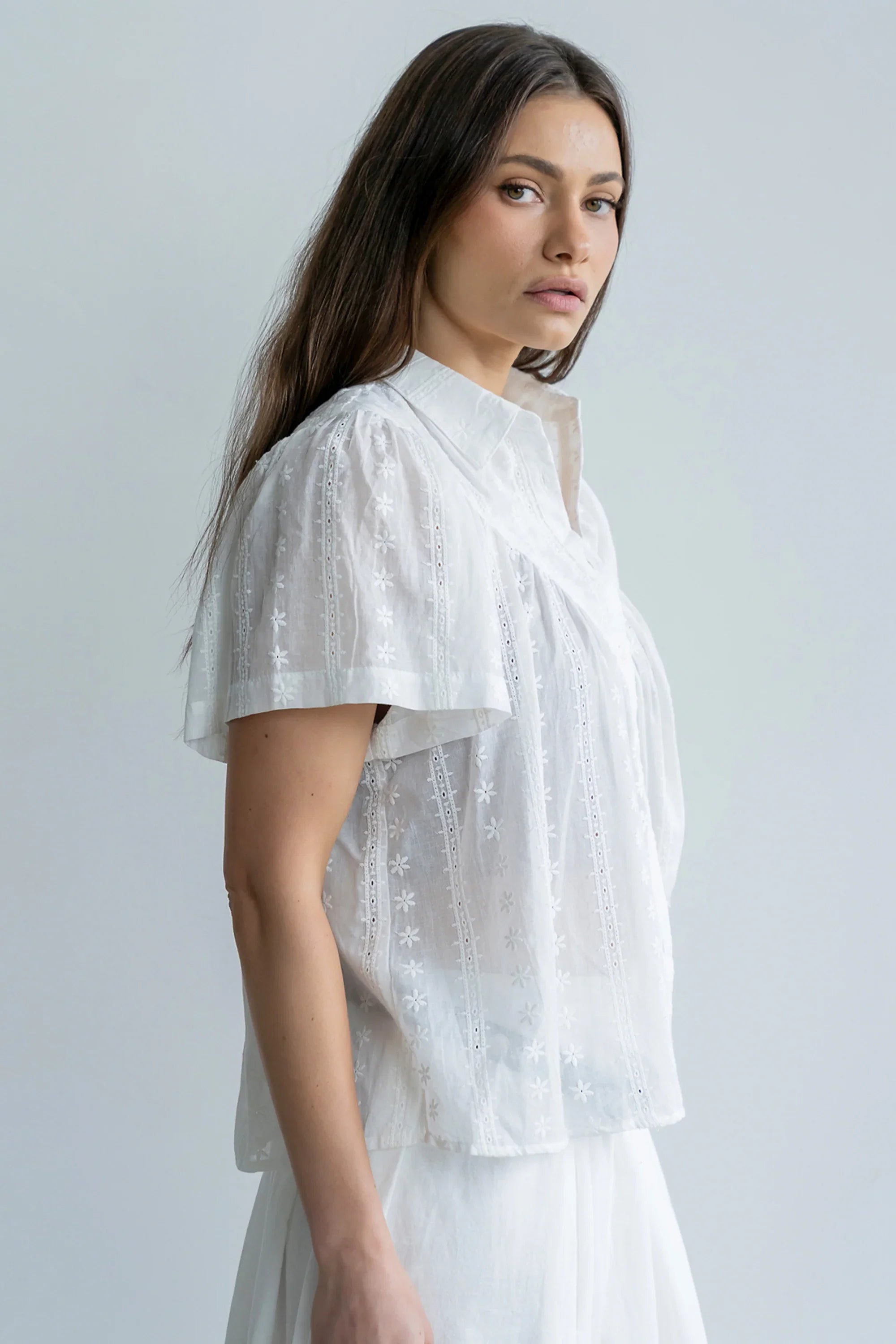 Tina Sheer Button Up