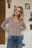 Lucia Cardigan in Taupe FINAL SALE
