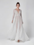 Bohemian A Line Sparkly Sequined Luxury Wedding Dresses
