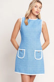 BLUE SKIES AND DAYDREAMS BLUE MINI DRESS