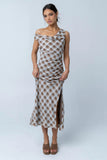 Renae Plaid Maxi Dress