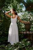 Raven Striped Midi Dress in Natural FINAL SALE
