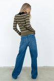 Romero Striped Sweater in Olive