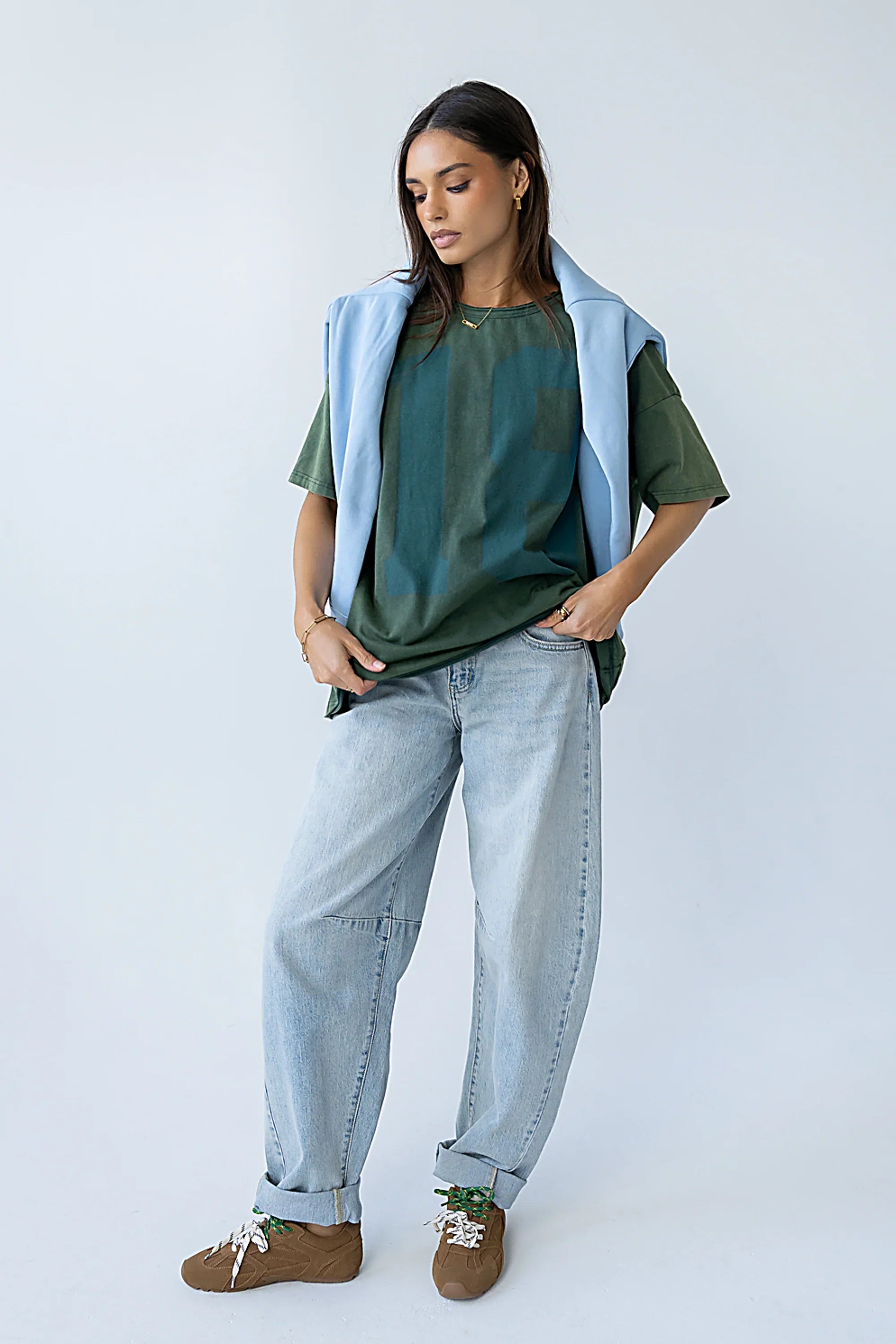 Marie Oversized Sweatshirt in Blue