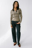 Romero Striped Sweater in Grey