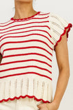 Georgie Striped Sweater in Red FINAL SALE
