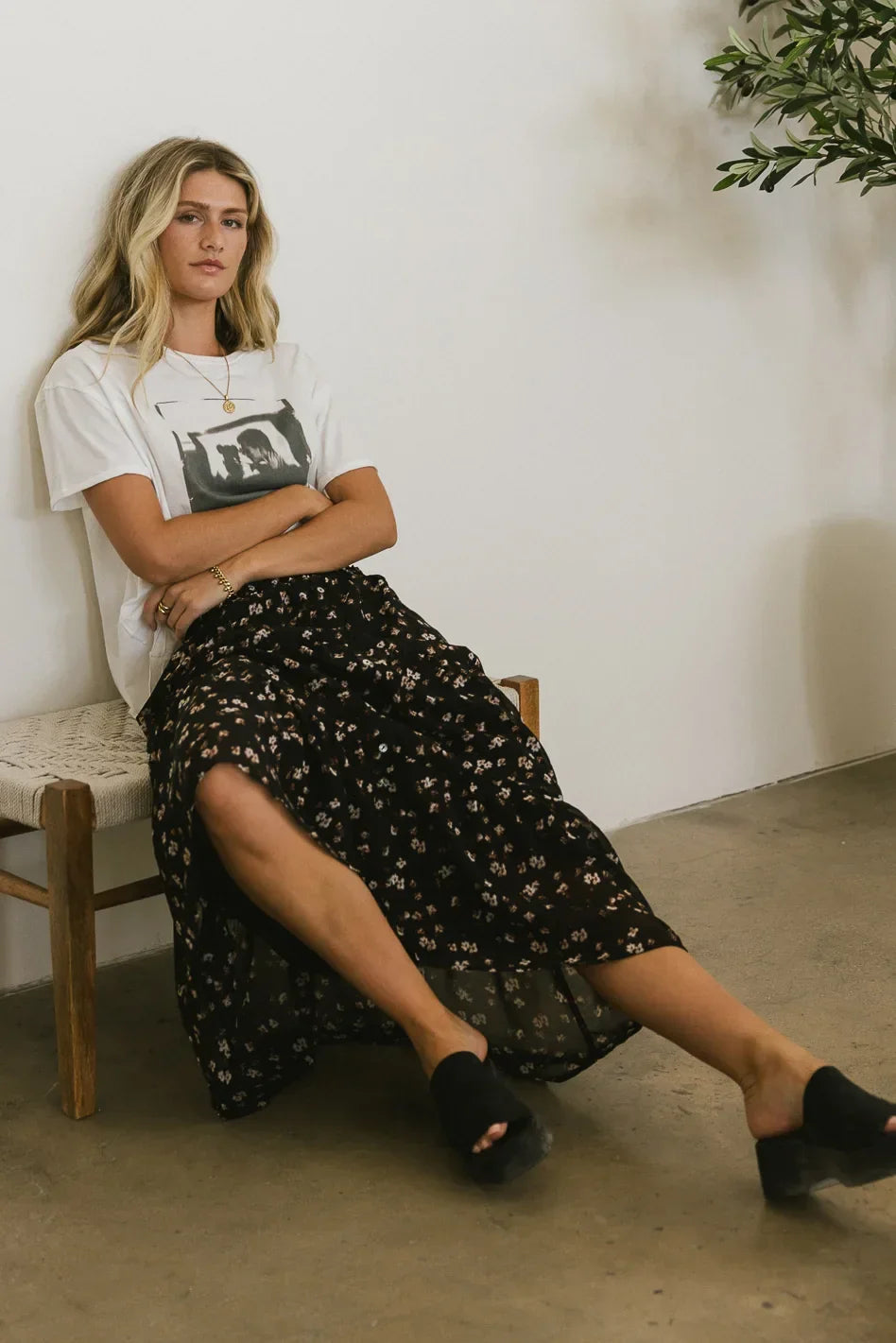 Moora Tiered Midi Skirt FINAL SALE