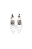 White Wedding Shoes Stiletto Heel Satin With Lace