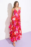 BEYOND AMAZING RED PLEATED MAXI DRESS
