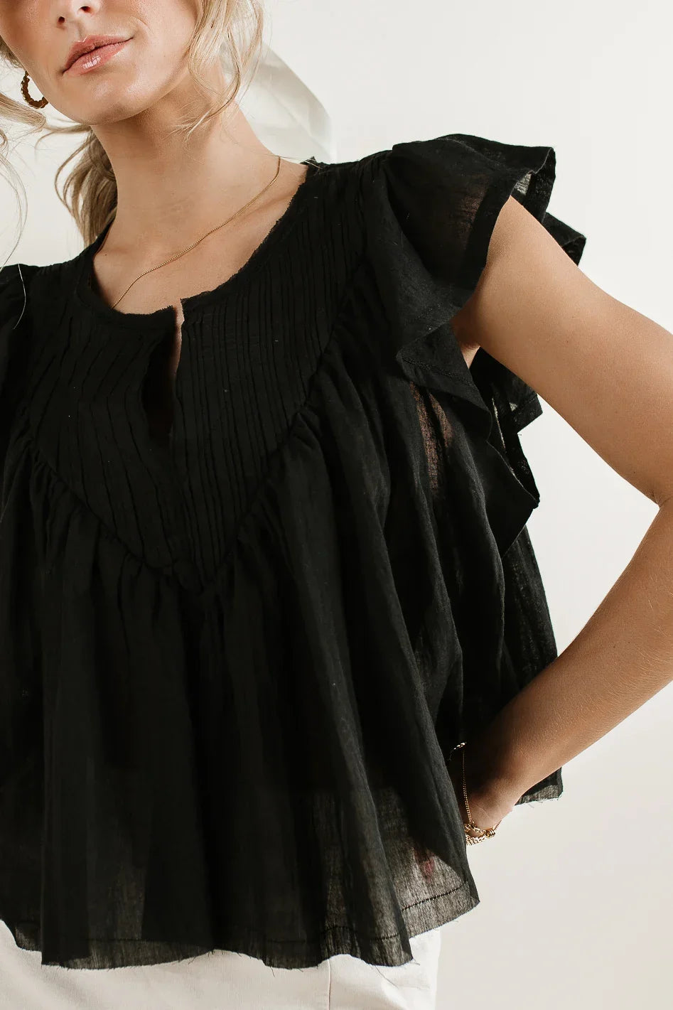 Leia Blouse in Black FINAL SALE