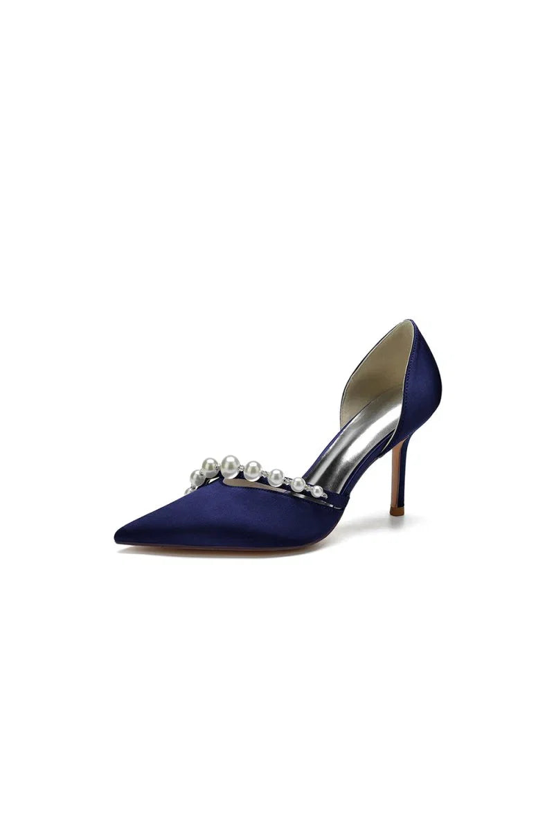 Cocktail Pointed Toe Pearl Heels