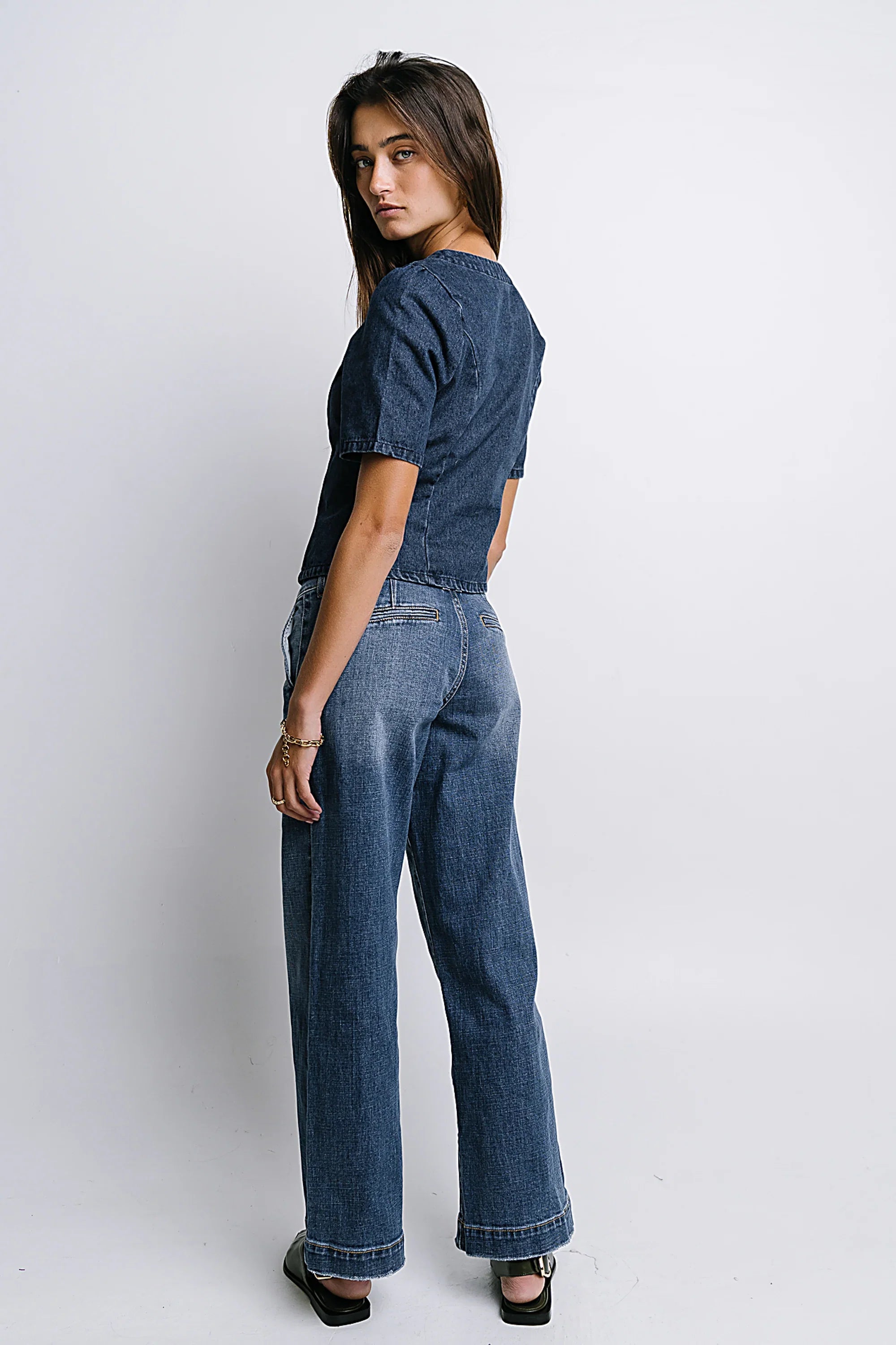 Sadie Denim Button Up