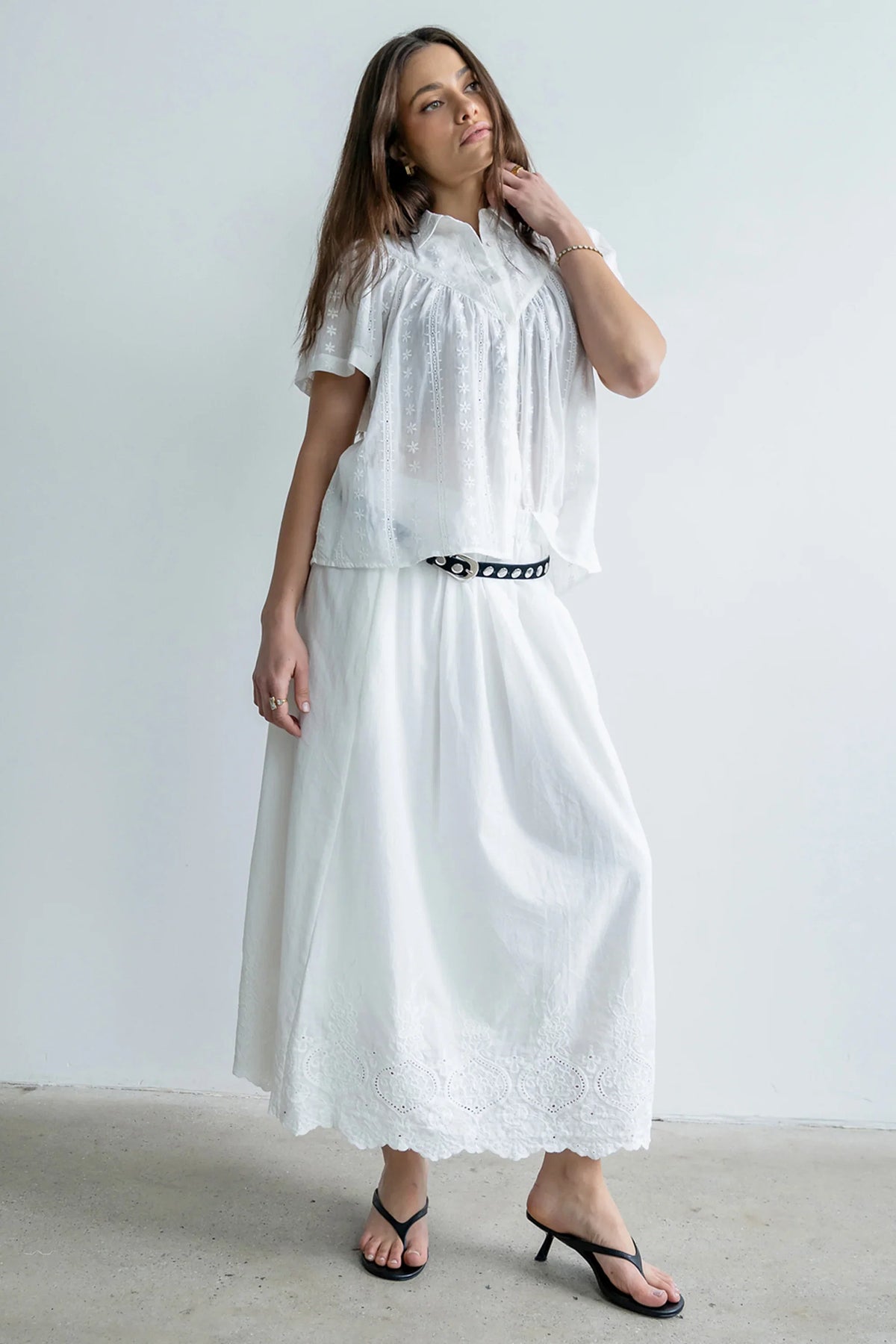 Tina Sheer Button Up