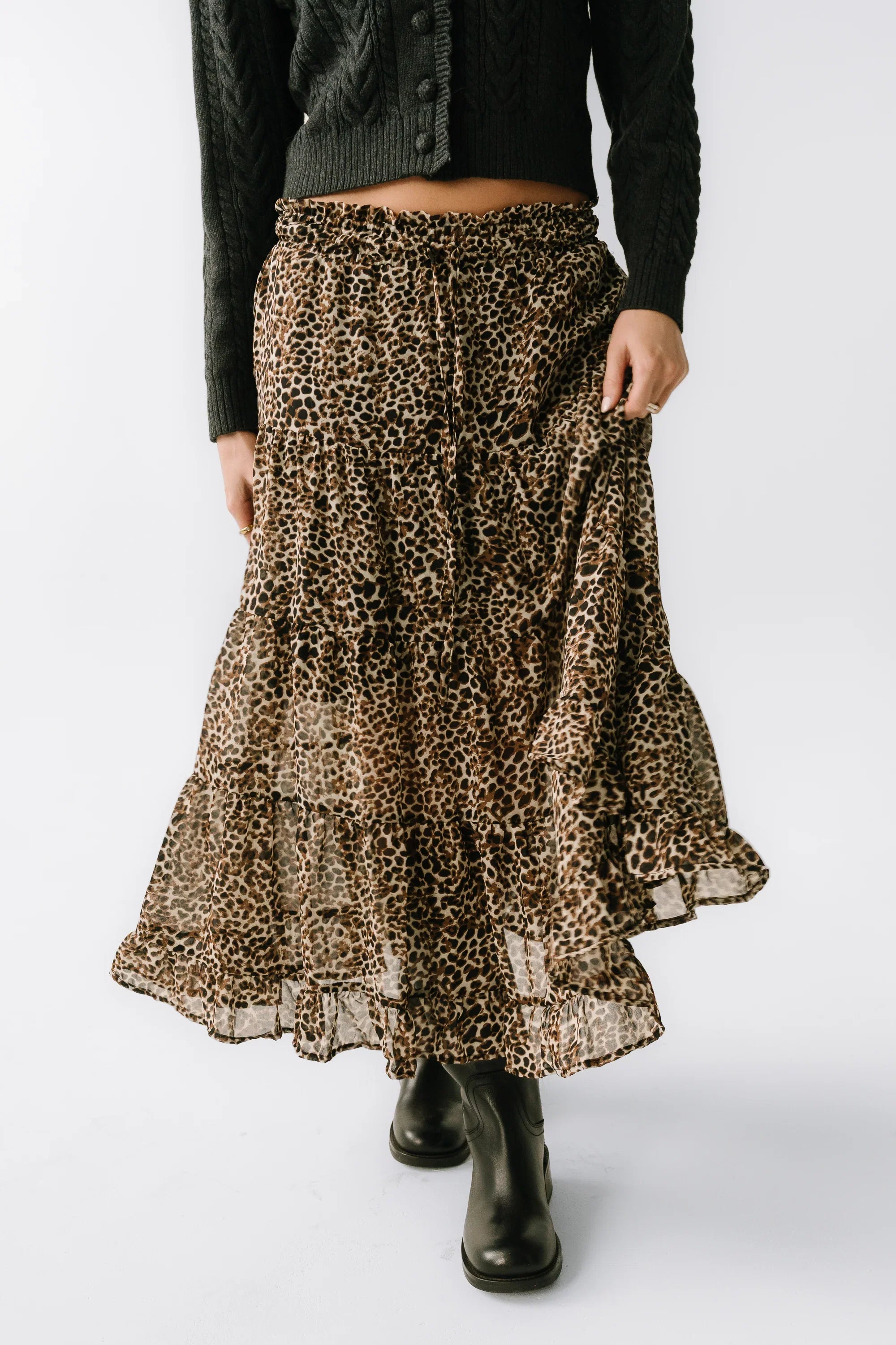 Kayden Leopard Maxi Skirt FINAL SALE
