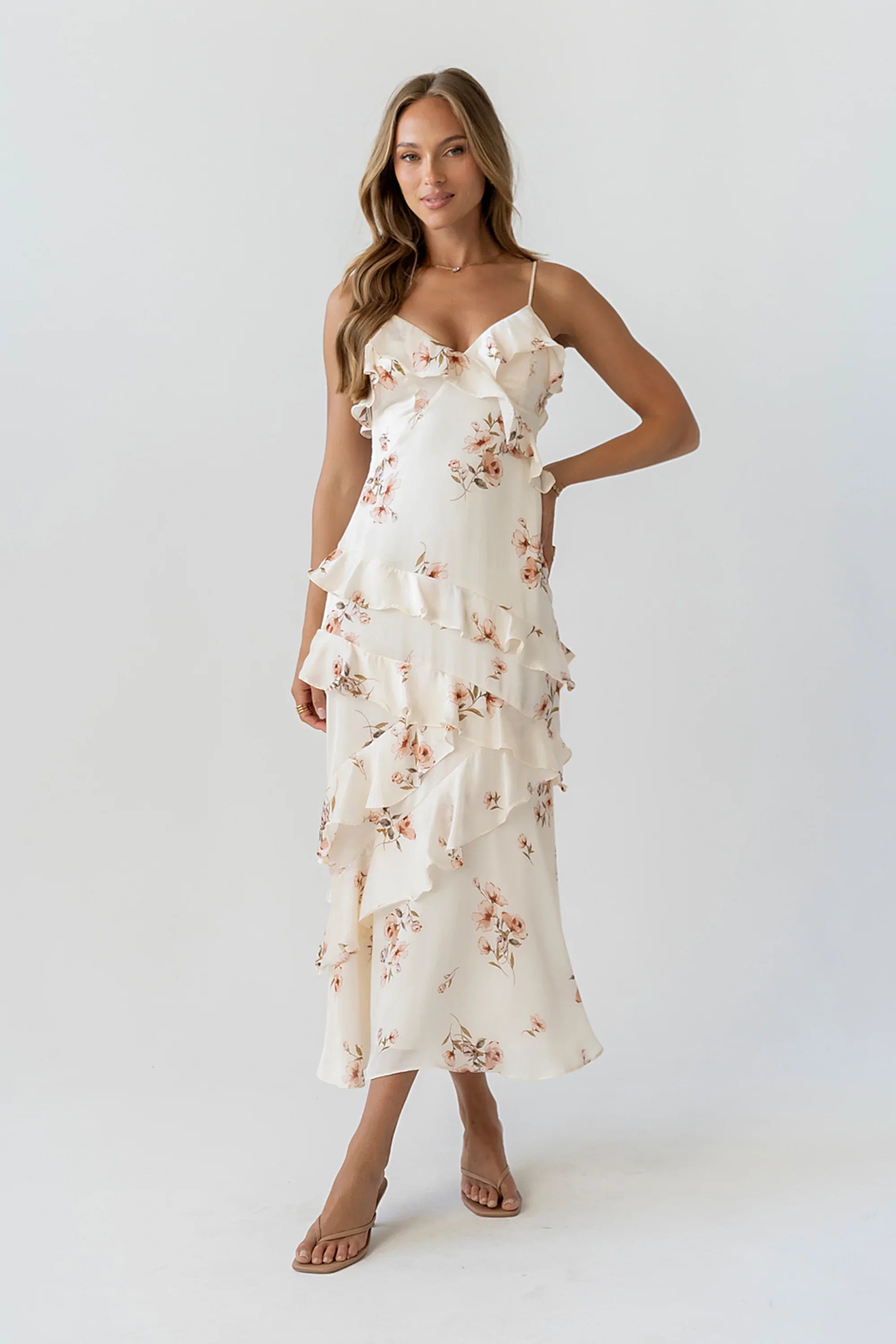 Kyler Ruffle Floral Maxi Dress