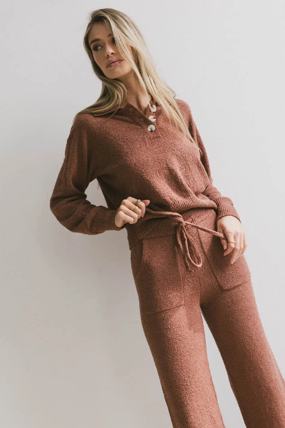 Breck Knit Sweater in Brick FINAL SALE