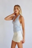 Jazzlyn Halter V Neck Top