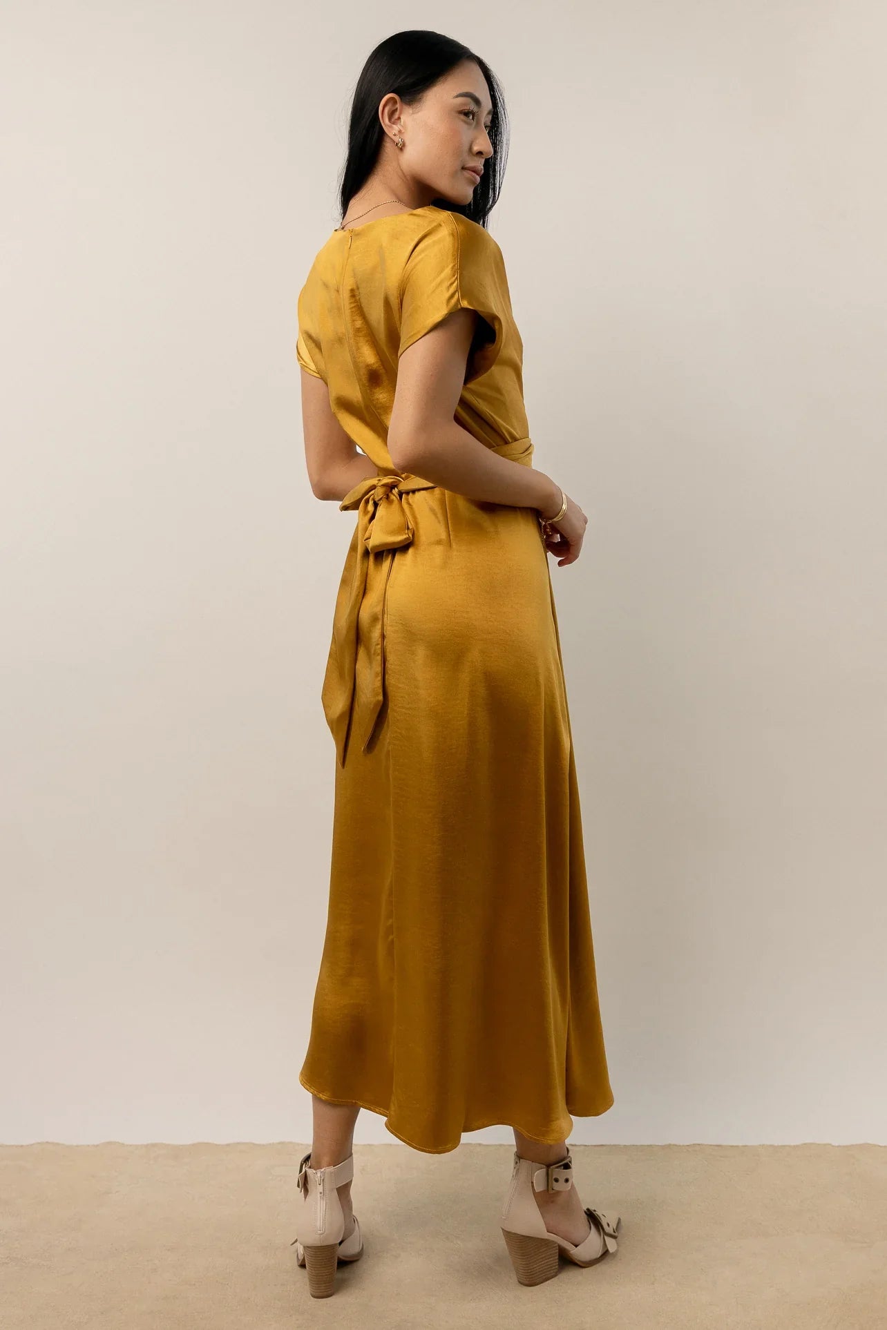 Rosalind Midi Dress in Mustard FINAL SALE