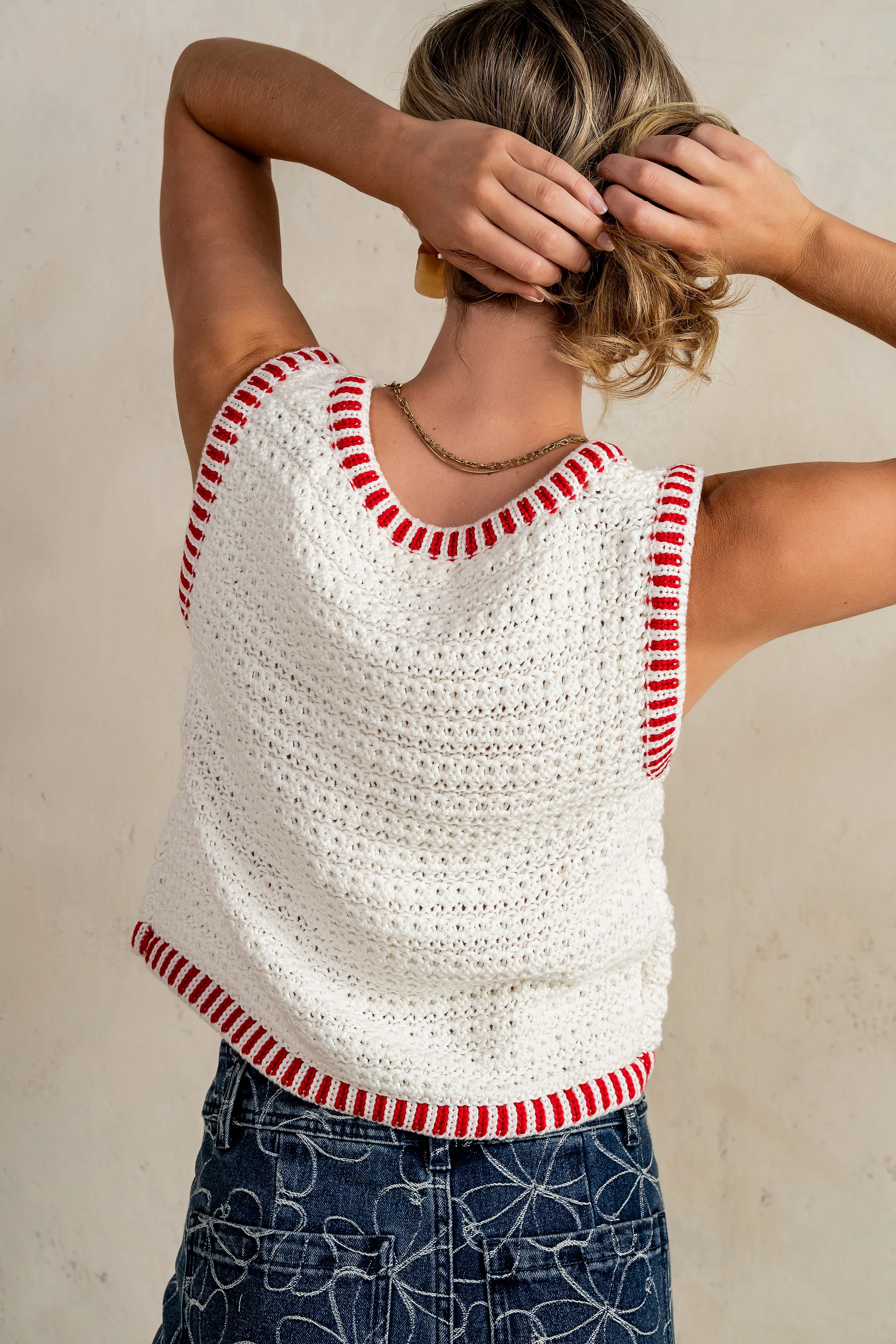 Malia Knit Tank in Ivory FINAL SALE