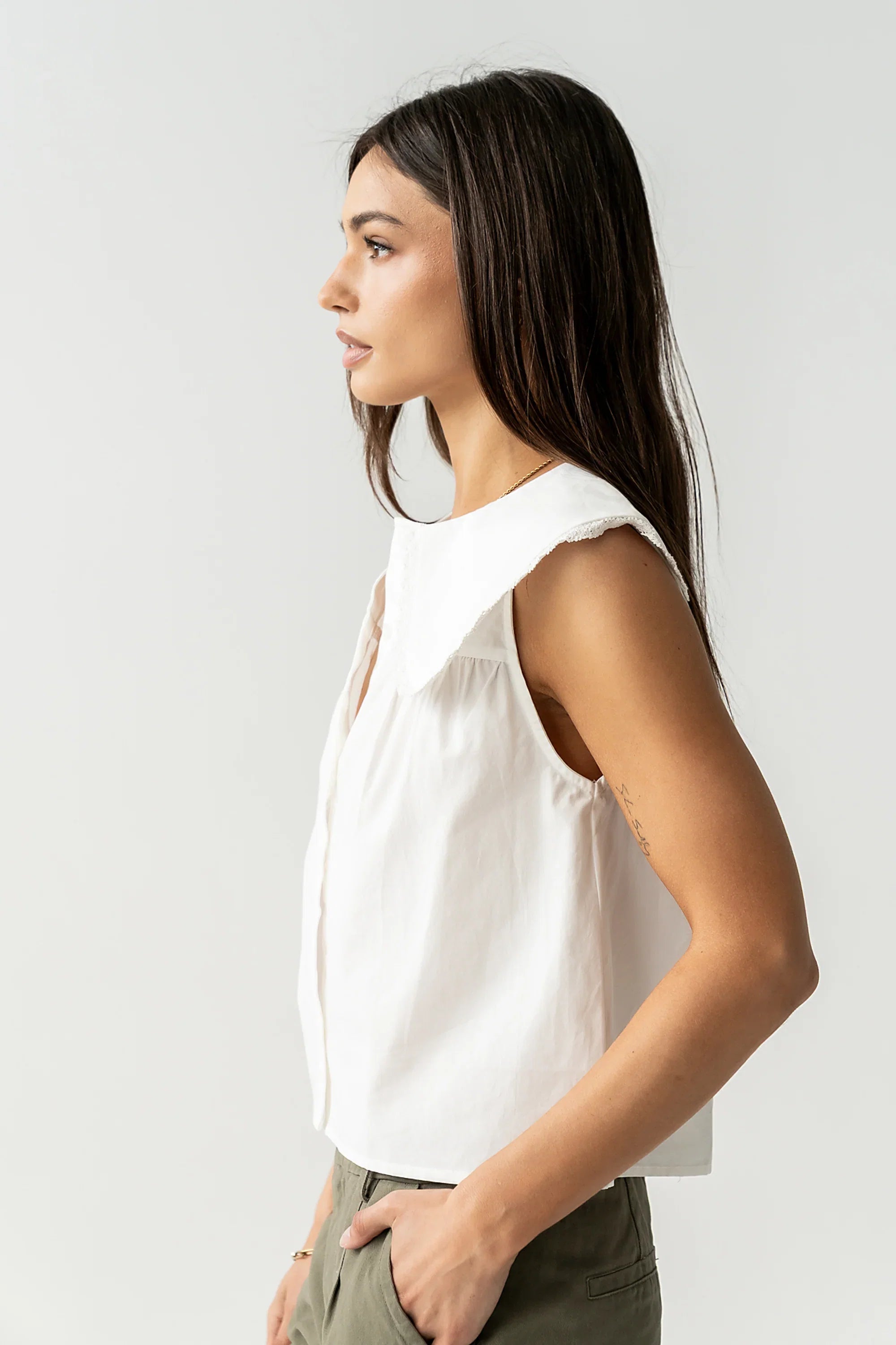 Carlson Collared Top