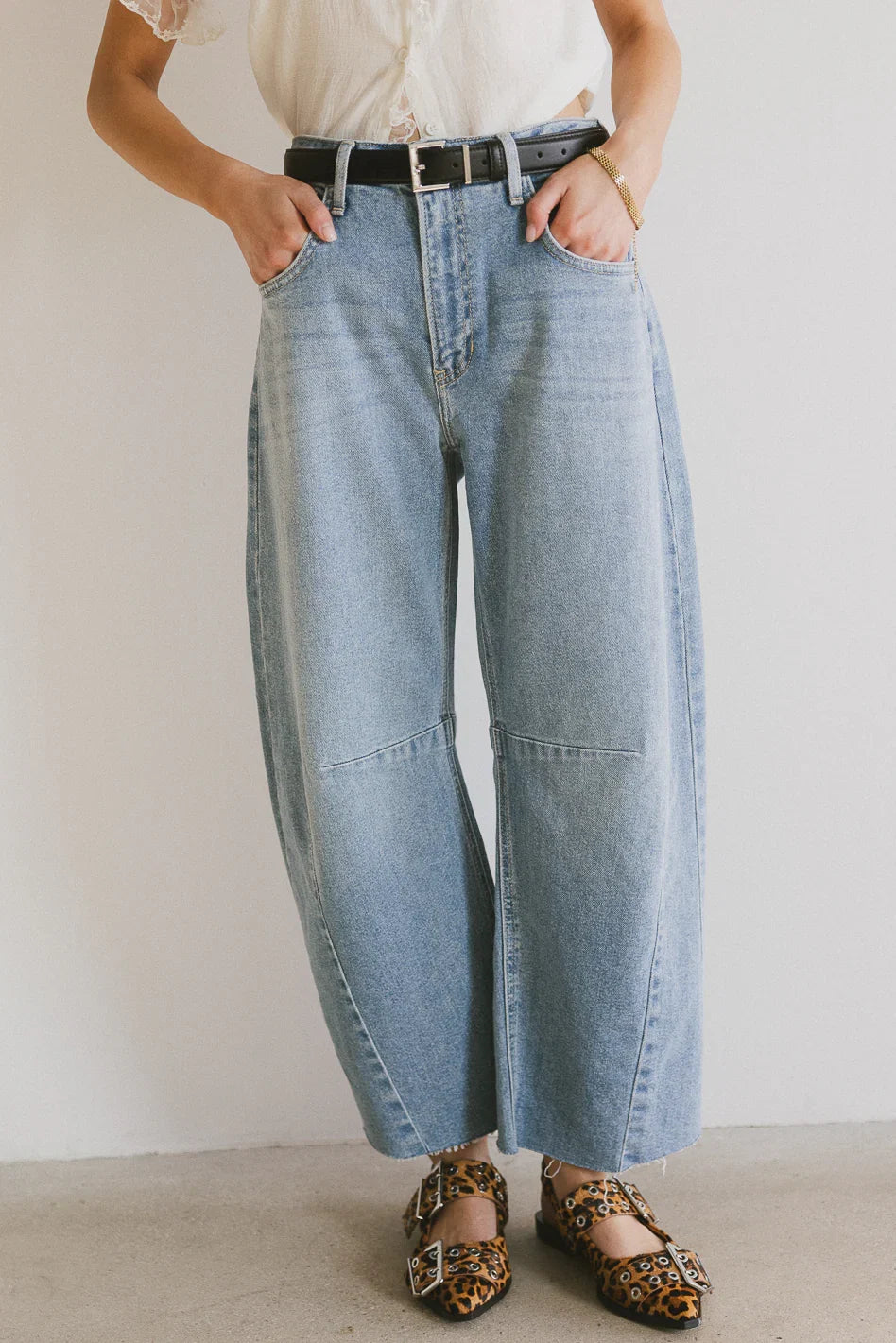 Juliette Barrel Jeans in Light Wash FINAL SALE