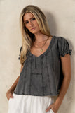 Laney Relaxed Blouse in Black FINAL SALE