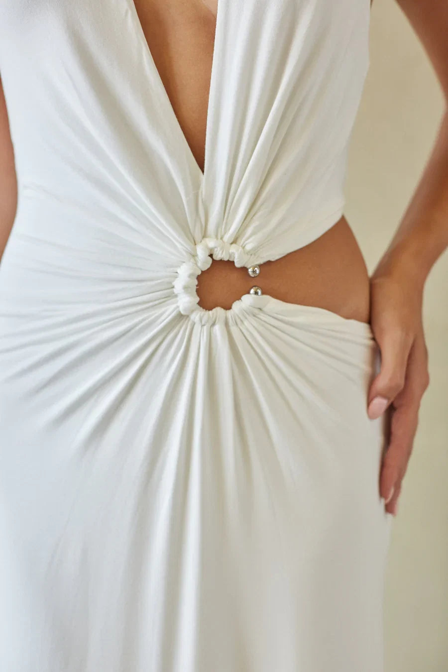 Seraya Halter Cut Out Maxi Dress
