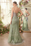 A1470 CRYSTAL NECKLINE BEADED GOWN Andrea Leo