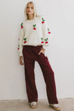 Cherry Knit Sweater FINAL SALE