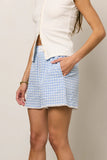 Sofia Gingham Shorts in Blue FINAL SALE